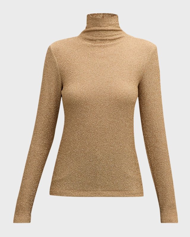 Textured Turtleneck Top